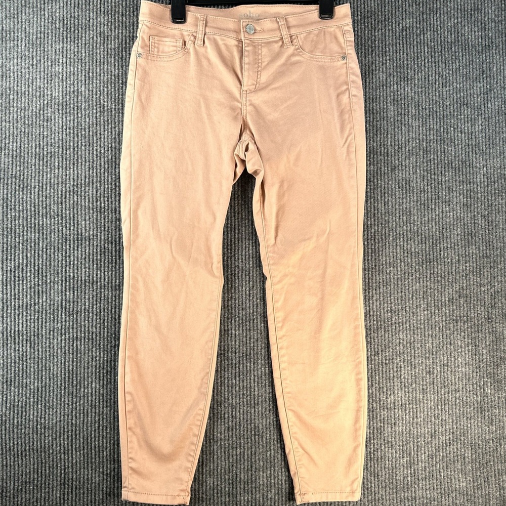 Lot 2 Womens Jeans Sz 4 Soho NY&Co Blush Pink Simply Vera Wang Cream Straight